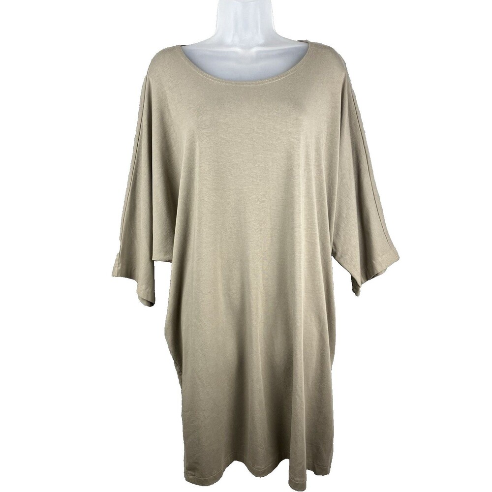 Bryn Walker Bamboo & Organic Cotton Dress Women's XL Dolman Minimalist Lagenlook